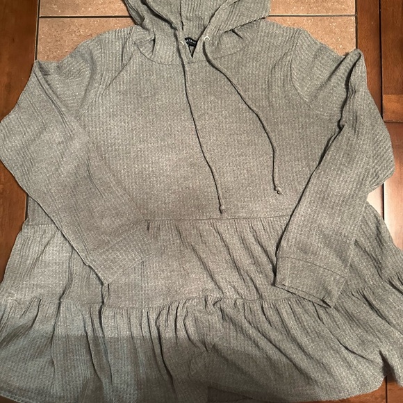 Gray Hooded Women's Sweater - Picture 1 of 3